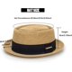 thumbnail image 2 of Women's 1920s Pork-Pie-Sun-Hat - Summer Straw Fedora Beach Sun Hat Boater Derby Cap with Band(M/L), 2 of 5