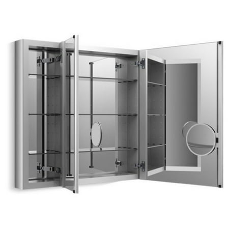 Kohler Verdera 40 in. Recessed Mount 3 Door Medicine Cabinet with Swing-Out Mirror
