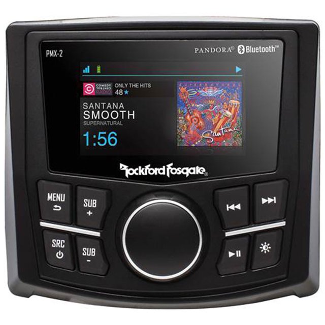 Rockford Fosgate PMX-2 Récepteur Multimédia Numérique Marin Compact à Écran 2,7′′