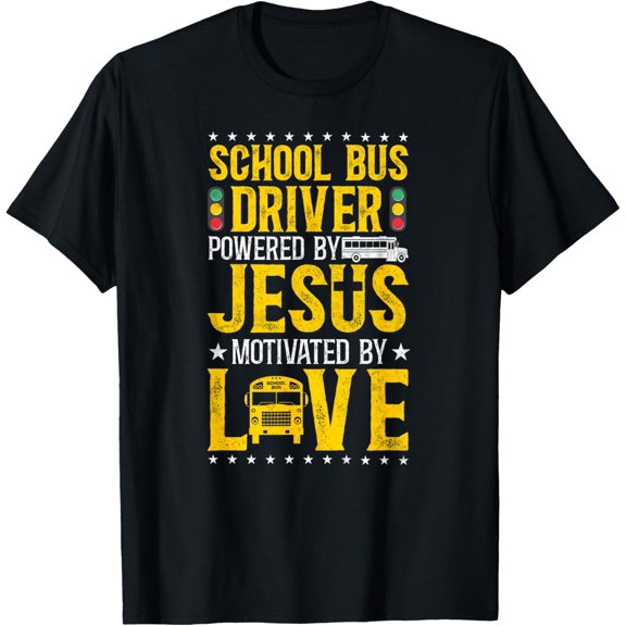 School Bus Driver Jesus Faith T-Shirt