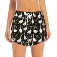 thumbnail image 2 of Gukieu funny Goose Print Women's Sports Shorts with Drawstring Elastic Waistband for Running, Yoga, Fitness-Large, 2 of 7
