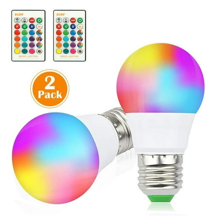 

2pcs RGB RGBW LED Bulbs Magic Color Changing Lighting Decor Light + IR Remote Control