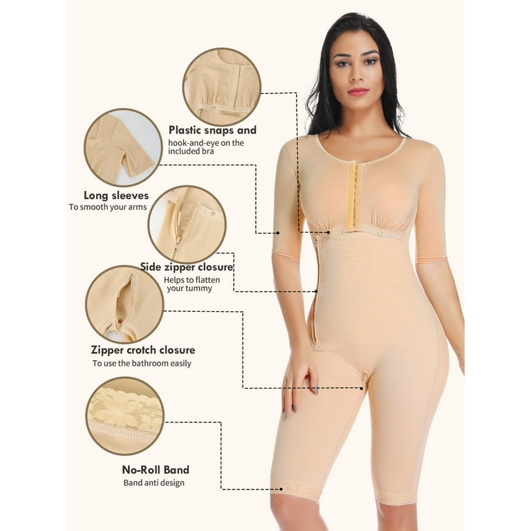 XS Hourglass Girdle Bodysuit Shapewear Women With Zipper Crotch Strong  Compression Post Surgery Body Shaper Tummy And But Lifter