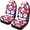 Hibiscus Flowers, variant on XYZCANDO Pink Bow Leopard Print Pattern Car Seat Covers Elastic Fabric Auto Accessories Car Seat Covers Set Front Seat Auto Interior, Washable Soft Van Sedan