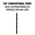 thumbnail image 4 of saney DWDDL8X5/32 5/32" x 8" High Speed Steel Extra Long Drill Bit, DWDDL Series, 4 of 7