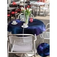 thumbnail image 4 of Outdoor Tablecloth with Umbrella Hole and Zipper, Star Sky Round Table Cloth 60 Inch Waterproof Tablecloth, Modern Blue Purple Black Nature Starry Night Picnic Table Cover for Patio Camping, 4 of 7