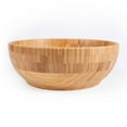 thumbnail image 1 of Bamboo Salad Bowl Bamboo Salad Bowl Round Serving Bowl Natural Wood Dishware For Fruit Snacks Appetizers, 1 of 6