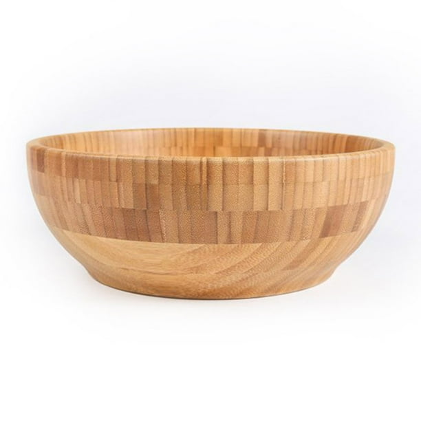 Bamboo Salad Bowl Bamboo Salad Bowl Round Serving Bowl Natural Wood Dishware For Fruit Snacks