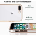 thumbnail image 6 of Clear Phone Case for iPhone 7 Plus Case iPhone 8 Plus Case, Transparent Soft TPU Plating Bumper Anti-Scratch Shockproof Protective Case Cover - Elegant White, 6 of 15