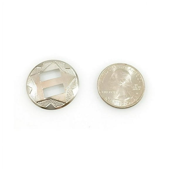 Conchos 1" Western Star Steel NP Silver Finish 30 Pieces
