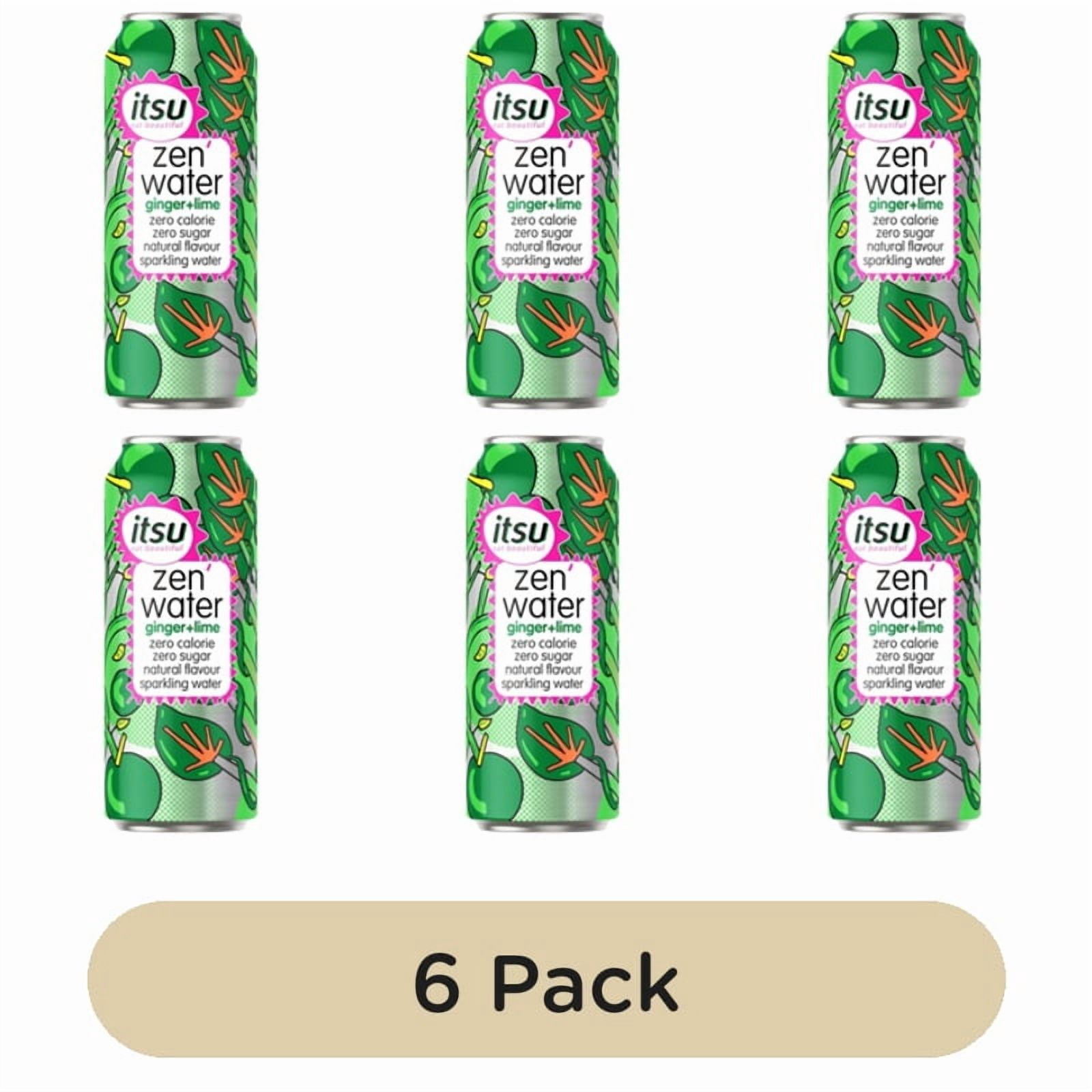 itsu ginger & lime zen water 330ml, British Import (Pack of 6)