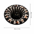 thumbnail image 6 of Halloween Optical Illusion Rug, 3D Halloween Black Cat Rug,Halloweens Quilted Round Rugs 3D Illusion, Soft & Durable Fabric Non-Slip Modern Home Decor,Non-Slip Soft Fabric, 6 of 7