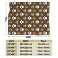thumbnail image 3 of DouZhe Ultra-Soft Micro Fleece Lightweight Flannel Bed Blanket, Animal Paw Prints Cute Brown Print Cozy Warm Throw Blankets, 50"x40", 3 of 7