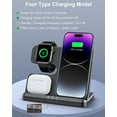 thumbnail image 4 of JARGOU 3 in 1 Wireless Charger for iPhone 14 13 12 11 X/8 Series, for iWatch & for AirPods Black, 4 of 6