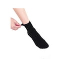 thumbnail image 6 of INSPIRE CHIC Women's Elastic Selvedge Cuffs Stretchy Ankle High Socks Black-2pcs one size, 6 of 7