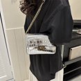 thumbnail image 3 of Bolso de cadena para mujer Bolso bandolera brillante a la moda Bolso bandolera para mujer (Plata), 3 of 6