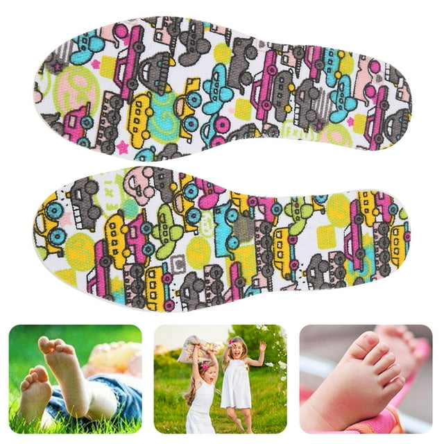 1 Pair Children, Latex Shoe Sole Inserts Insole Breathable Kids Pad Cut Free SizeHeart