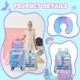 thumbnail image 5 of Kids Carry on Luggage Sets Travel Essentials with Travel Pillow School Bag ,Rolling Suitcase with Wheels Airline Approved 16 Inch, 5 of 6