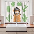 thumbnail image 2 of Ambesonne Hipster Kitchen Curtains, Llama in Hat Smiling, 55"x39", Multicolor, 2 of 3