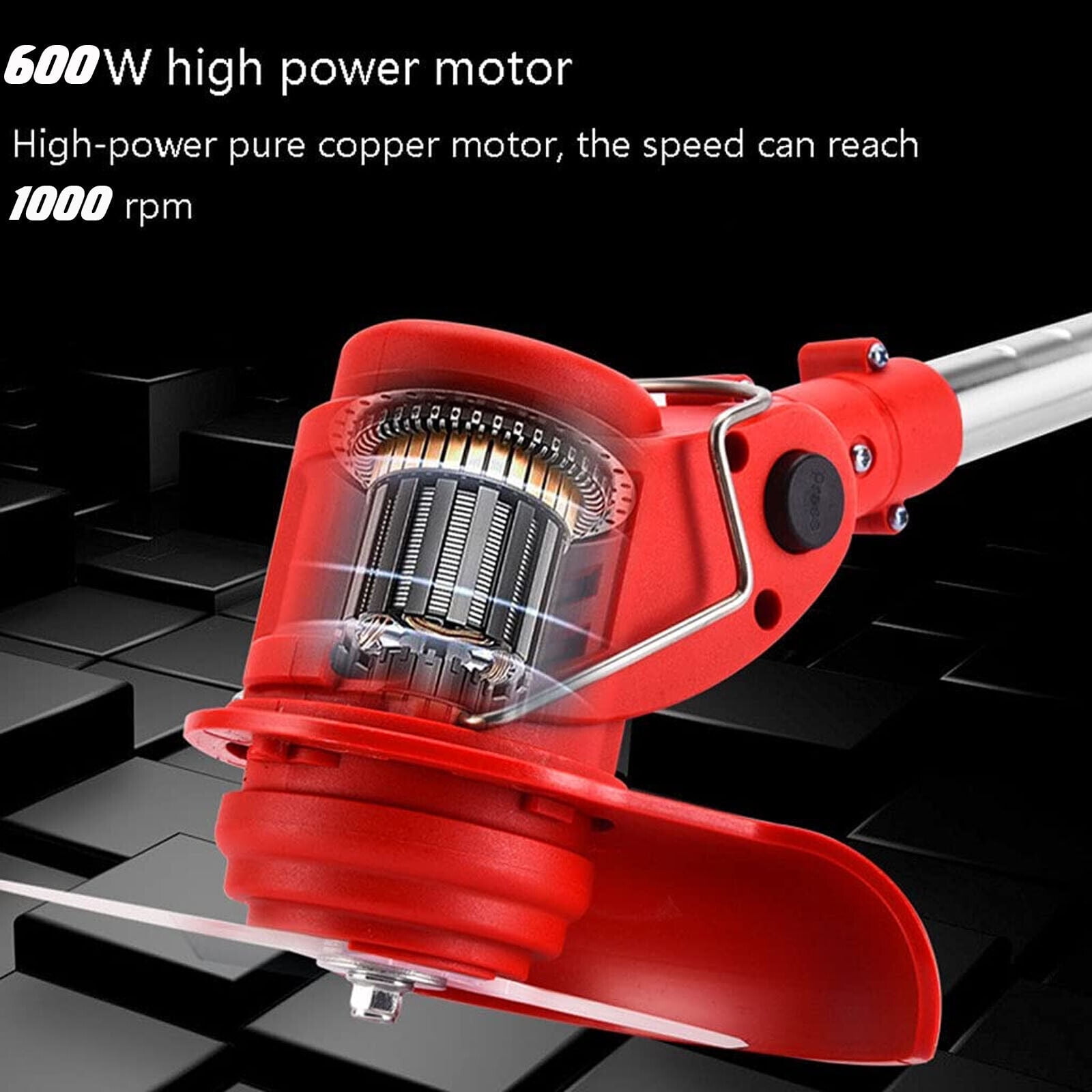 Cordless Weed Lawn Eater Edger Electric Grass String Trimmer Brush Cutter +Blade