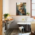 thumbnail image 5 of Funny Bathroom Canvas Wall Art-Set of 2 Poodle On Toilet Reading Newspaper Wall Decor Goldendoodle In Shower Humor Animal Poster Picture for Dog Lovers Restroom Ideas Decor 12x16 Inch Framed, 5 of 5
