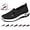 Black, variant on 2024 New Women's Woven Orthopedic Breathable Soft Shoes Go Walking Slip on Diabetic Foam Shoes Hands Free Slip in Sneakers Arch Support
