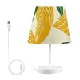 thumbnail image 2 of Leaves Yellow Green LED Desk Lamp Table Lamp USB Bedside Nightstand Small Lamp for Bedroom Living Room Kids Room, 2 of 8