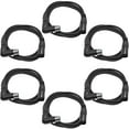 thumbnail image 1 of Seismic Audio 6 Pack 6 Foot Right Angle XLR Female to XLR Male Microphone Patch Cables PA DJ - SA-RSX6-6Pack, 1 of 4