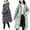 Green, variant on Hvyesh Womens Water-Resistant Hooded Puffer Coat Winter Long Hooded Jacket Warm Long Sleeve Baggy Long Coats Quilted Jackets with Pockets