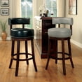 thumbnail image 4 of Furniture of America Jensen Swivel Bar Stools - Set of 2, 24", Black, 4 of 5