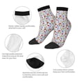 thumbnail image 3 of Bingfone Tulips Flowers Design Patterned Men's Women's Casual Cotton Socks, 3 of 5