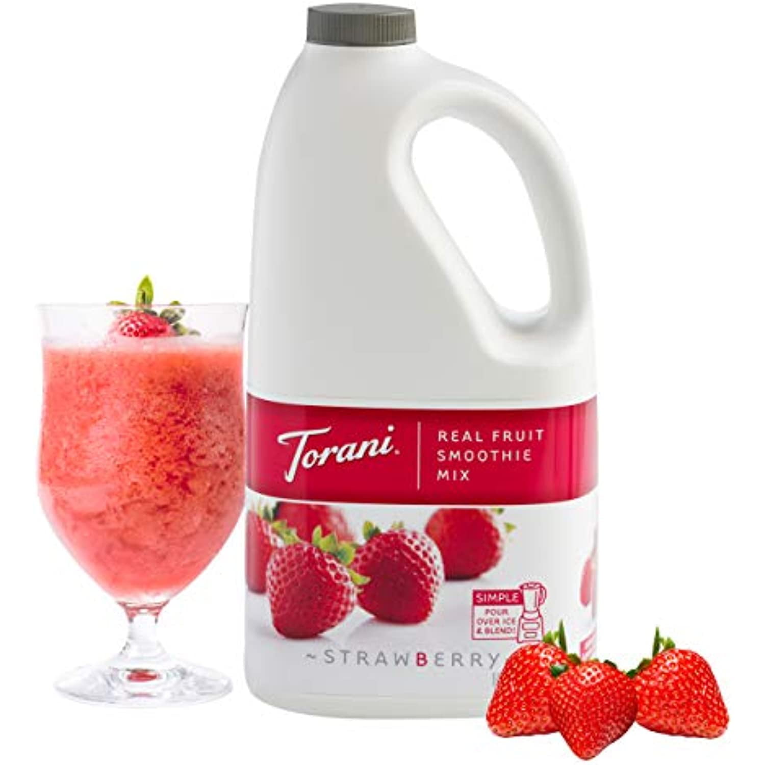 Torani Real Fruit Smoothie Mix, Strawberry, 64 Ounce