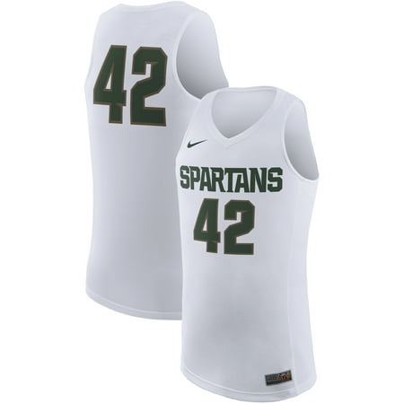 - #42 Michigan State Spartans Nike College Basketball Replica Jersey - White