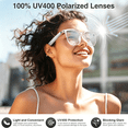 thumbnail image 5 of HBMYN Ai Translator Smart Glasses for Men Women,Bluetooth Audio Glasses with 110+ Translation,Smart Glasses Real-Time Translation,Multifunctional Bluetooth Glasses Open Ear Lightweight(White), 5 of 6