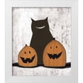 thumbnail image 1 of Ogren, Sarah 26x30 White Modern Wood Framed Museum Art Print Titled - Cat and Pumpkins, 1 of 4