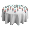 thumbnail image 4 of Round Waterproof Tablecloth 60×60 Inch, Boho Style Reusable Indoor/Outdoor Durable Table Cover for Party Kitchen Dinner Room Decor, 4 of 6
