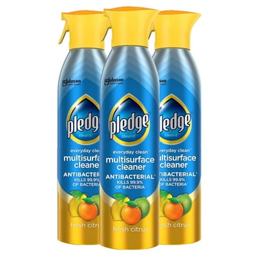 Pledge Antibacterial Multisurface Cleaner Spray, All Purpose Cleaner, Fresh Citrus, 9.7 oz (Pack of 3)
