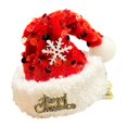 thumbnail image 1 of Pinza para el pelo navideña, decoración navideña, pinza para el pelo para fiestas temáticas, festivales, disfraces Lentejuelas Rojas, 1 of 8