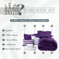 thumbnail image 2 of Elegant Comfort Amy 12-Piece Oversized Comforter, Bed-in-a-Bag Including 6-Piece Sheet Set Featuring Smart Pockets and Matching Decorative Pillows, Queen, Purple, 2 of 5
