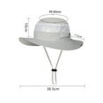 thumbnail image 3 of Visland Fisherman Hat Wide Brim Sun Protection Unisex Lightweight Breathable Net Fishing Hat for Beach, 3 of 3