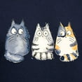 thumbnail image 3 of CafePress - Three 3 Cats Hoodie (Dark) - Pullover Hoodie, Classic, Comfortable Hooded Sweatshirt, 3 of 4