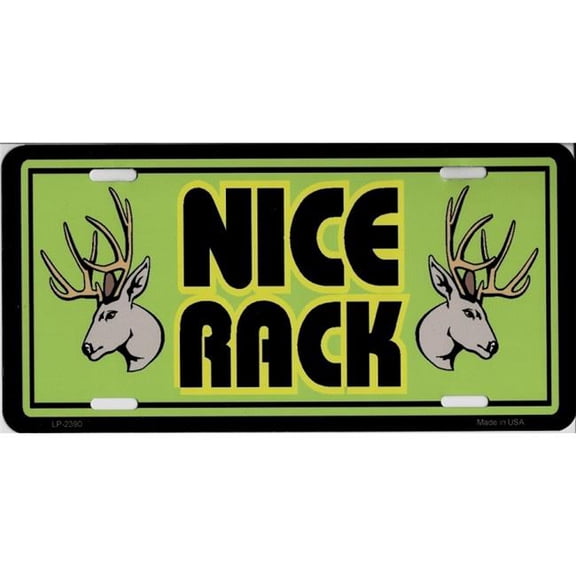 Nice Rack Buck Metal License Plate