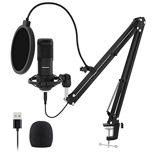 USB Professional Home Studio Condenser Microphone for Live Broadcast Podcast 