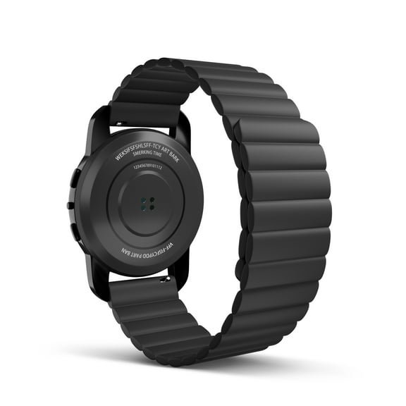 Watch Band, Smart Watch Strap Fit for Gear S3 Classic Frontier Galaxy Watch 46mm Versa 2 Fenix 5 Plus Forerunner 935 945 S60 S62 GT2 Men's Gen 5 Carlyle (Black, 22mm-L)