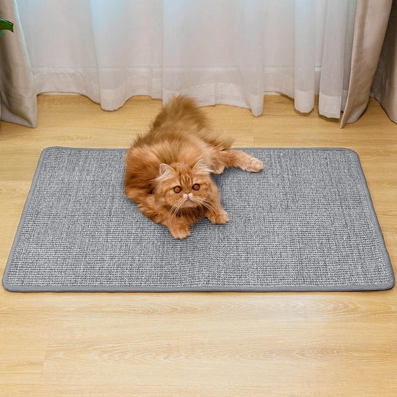 Cat Scratcher Mat,Natural Sisal Cat Scratch Pad,Horizontal Floor Cat Scratching Pads Rug for Indoor Cats Grinding Claws Nails,Cat Furniture Protector for Couch & Carpets & Sofas