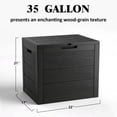thumbnail image 3 of 35 Gallon Outdoor Storage Box Waterproof, Resin Deck Box with Lockable Lid, Patio Storage Bench for Cushions, Package Delivery, Garden Tools, UV Resistant, Black, 3 of 9