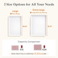 thumbnail image 3 of Extra Large Plastic Serving Trays, 16" x 12" Reusable Food Platters, White Catering Trays for Parties, Buffet, Snacks, Fruit, Appetizers & Charcuterie, BPA-Free, Set of 4, 3 of 3