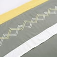 thumbnail image 4 of Chezmoi Collection Arden 4-Piece Modern Yellow/Gray/White Zigzag Stripe Embroidery Window Curtain Panel Set with Sheer Backing Valance Tassels, 120 inch x 84 inch, 4 of 9