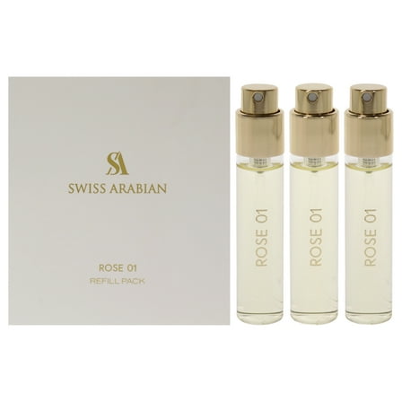 Swiss Arabian Rose 01, Arabian Perfume for Women, 3 Pc Refill Gift Set
