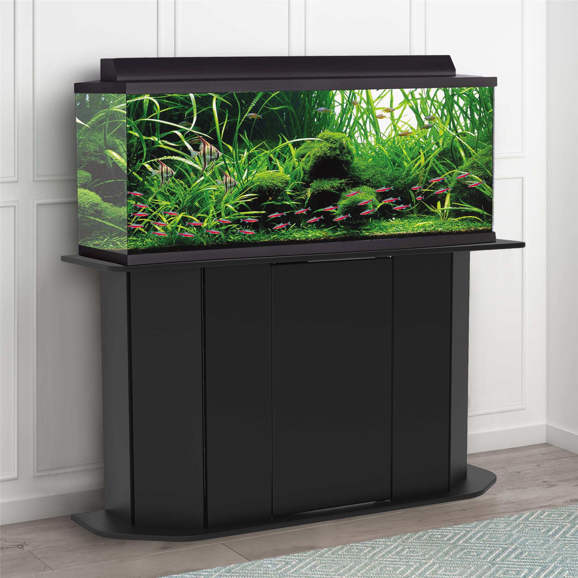 Deluxe 55 Gallon Aquarium Stand Storage Fish Tank